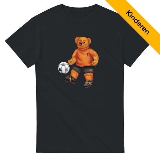 vv Oudehaske 'Bear' T-Shirt in Zwart voor Kids